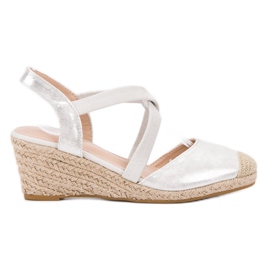SHELOVET Alpargatas de cuña blanco