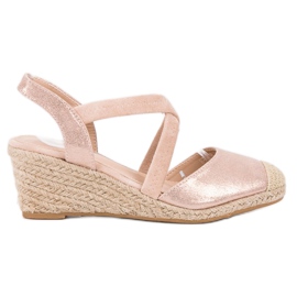 SHELOVET Alpargatas de cuña rosa
