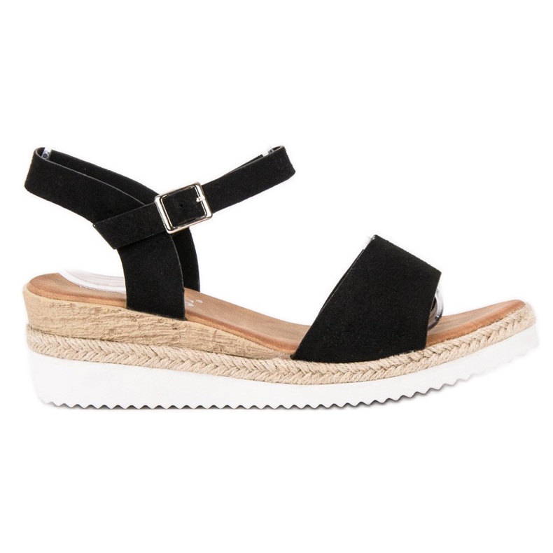 SDS Sandalias negras con purpurina negro