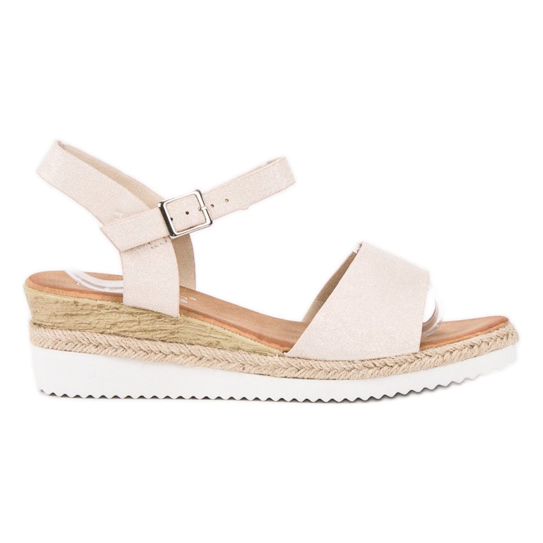 SDS Sandalias beige con purpurina