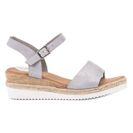 SDS Sandalias grises con purpurina