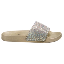 Bello Star Pantuflas con Cristales amarillo