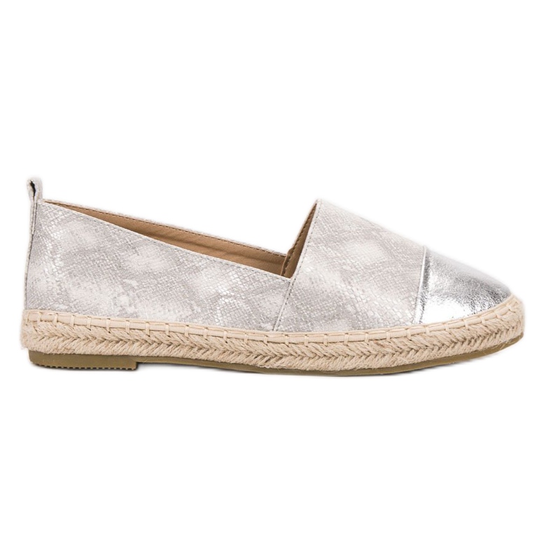 Bestelle Alpargatas plateadas con estampado animal gris
