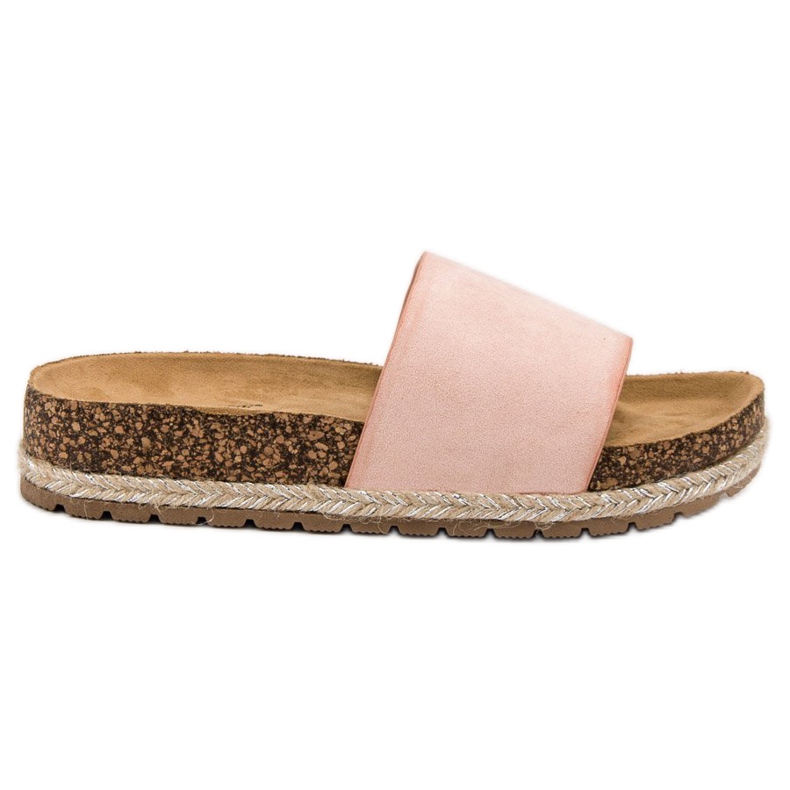Bestelle Pantuflas clásicas de gamuza rosado