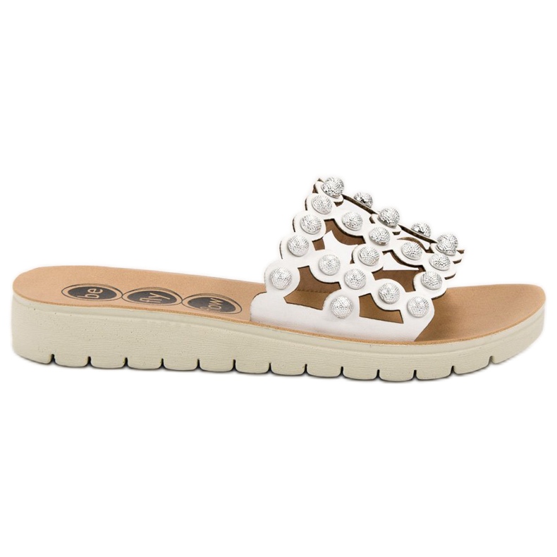 SHELOVET Pantuflas de mujer casual blanco SHELOVET Pantuflas de mujer casual blanco