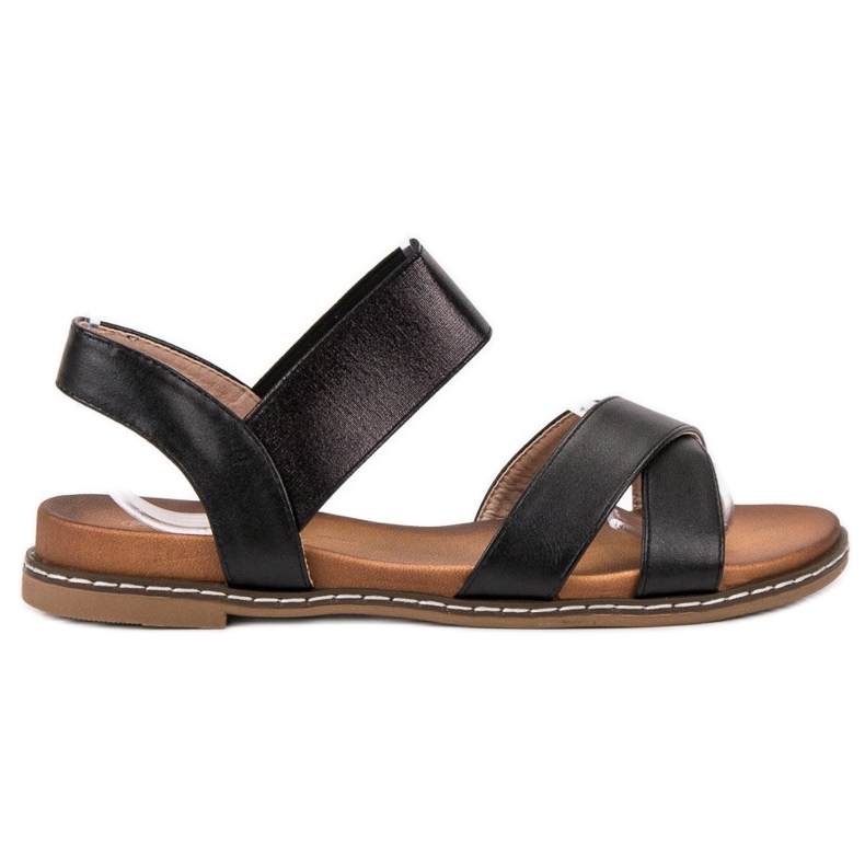 Mannika Sandalias negras con goma de borrar negro