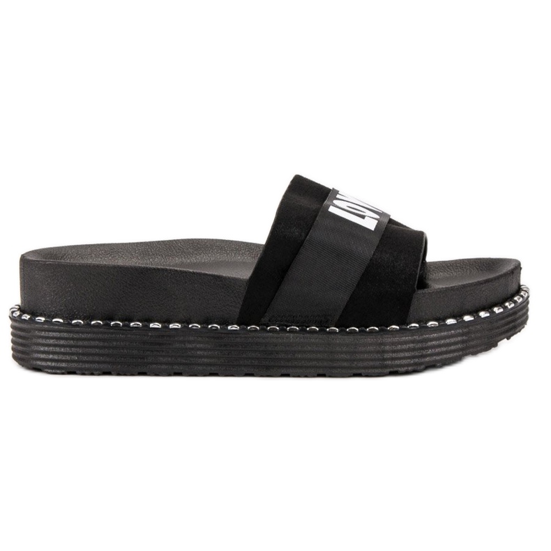 Erynn Zapatillas de gamuza Love negro