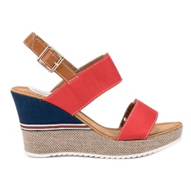 Goodin Sandalias rojas rojo multicolor