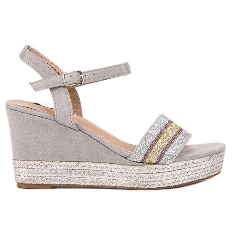 SDS Sandalias de cuña gris SDS Sandalias de cuña gris