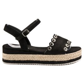 Nio Nio Sandalias en la plataforma negro