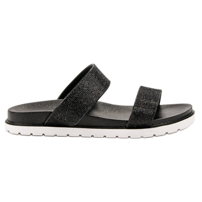 Bello Star Pantuflas Brillantes negro