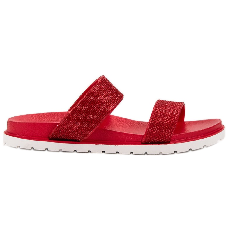 Bello Star Pantuflas Brillantes rojo