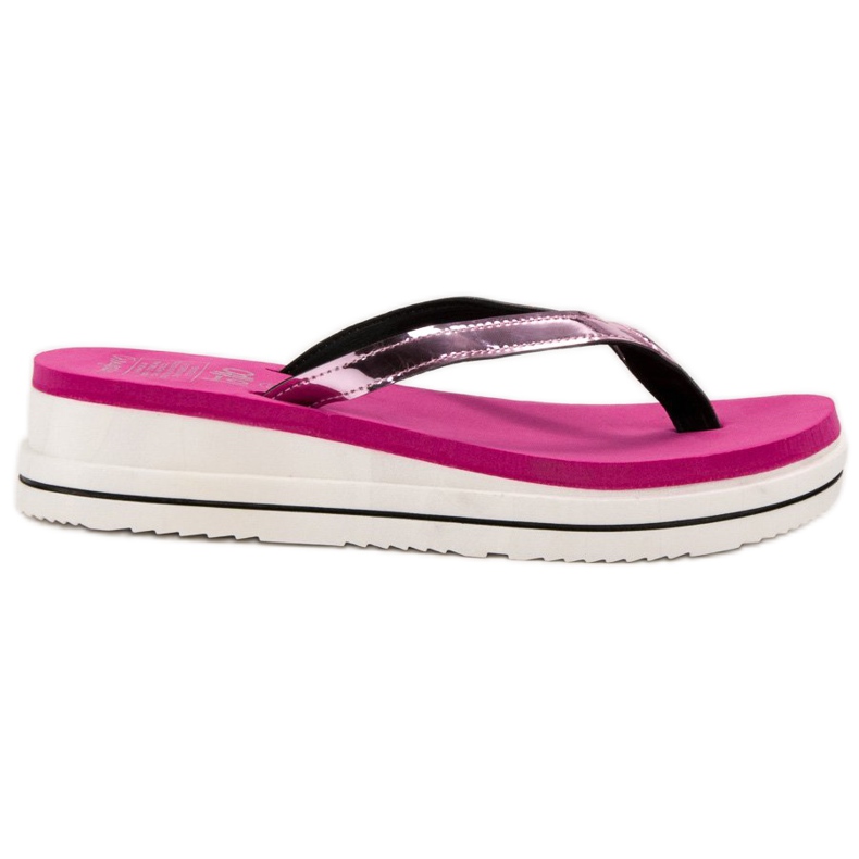 SHELOVET Chanclas de cuña rosado