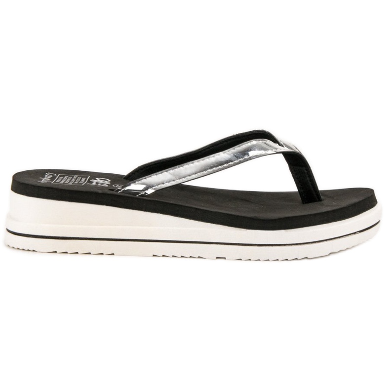 SHELOVET Chanclas de cuña gris