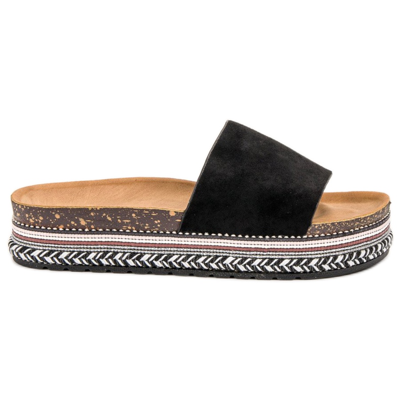 Anesia Paris Zapatillas de gamuza de moda negro