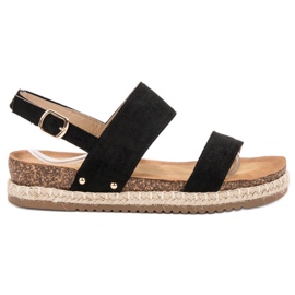Bestelle Sandalias con purpurina negro Bestelle Sandalias con purpurina negro