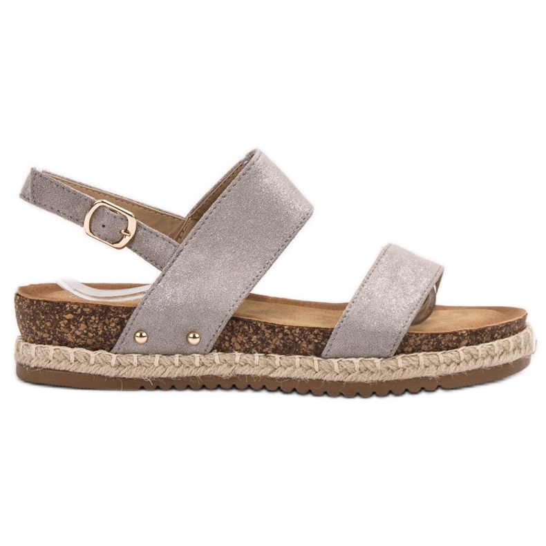 Bestelle Sandalias con purpurina marrón gris