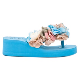 Fama Chanclas de espuma con cuña azul