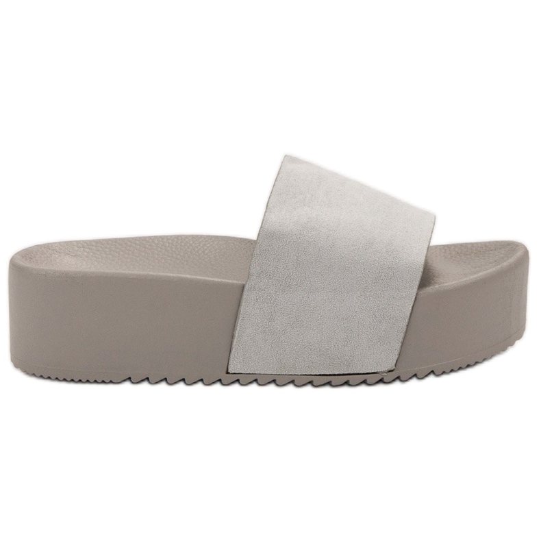 Ideal Shoes Zapatillas en la plataforma gris
