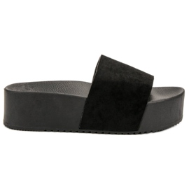 Ideal Shoes Zapatillas en la plataforma negro