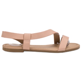 Primavera Sandalias planas sin cordones beige