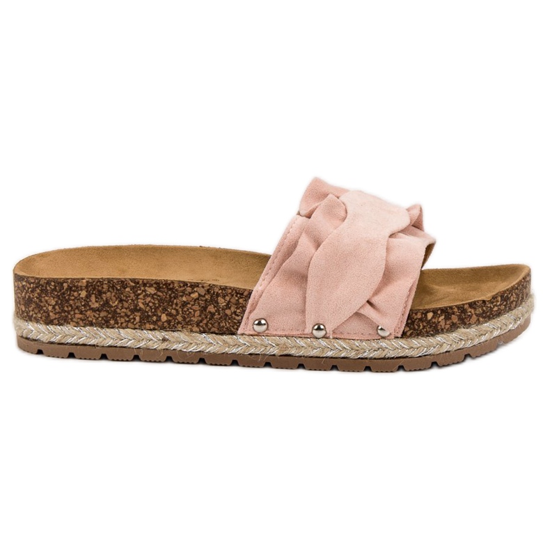 Bestelle Pantuflas Con Volante rosado