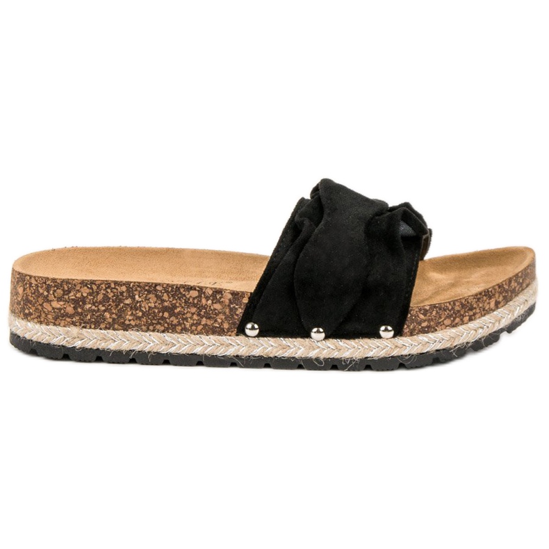 Bestelle Pantuflas Con Volante negro
