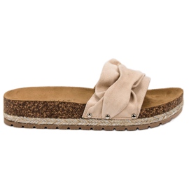 Bestelle Pantuflas Con Volante marrón