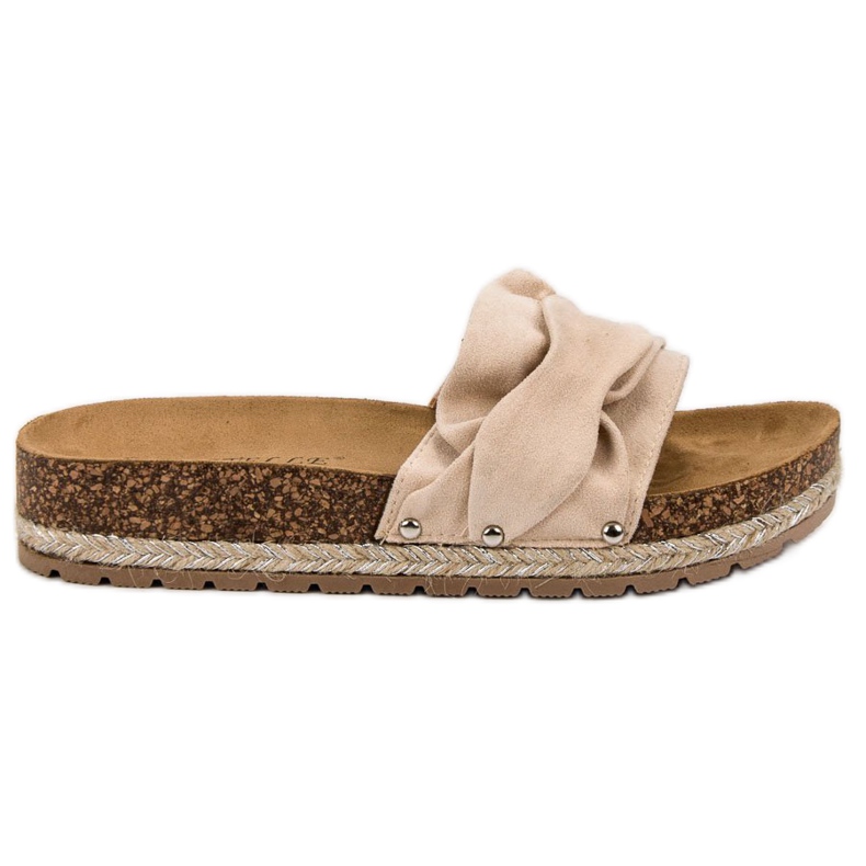 Bestelle Pantuflas Con Volante marrón