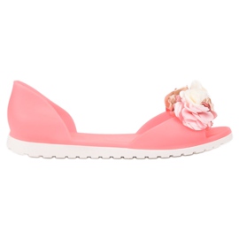 Ideal Shoes Meliski con flores rosa