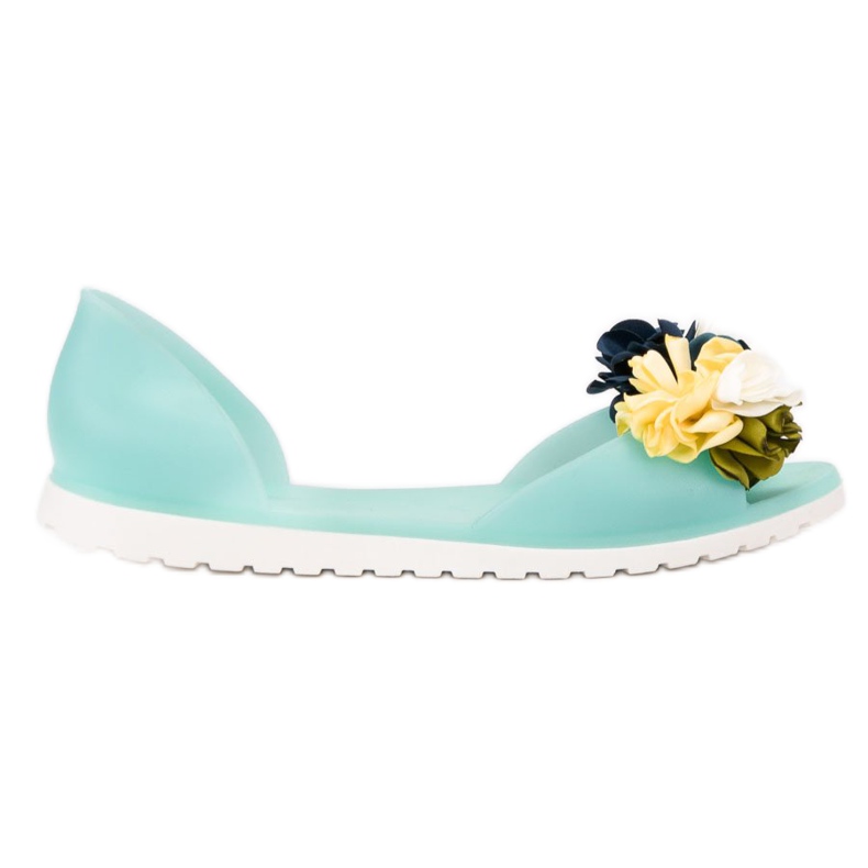 Ideal Shoes Meliski con flores verde Ideal Shoes Meliski con flores verde