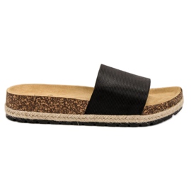 Sergio Todzi Pantuflas cómodas para mujer negro