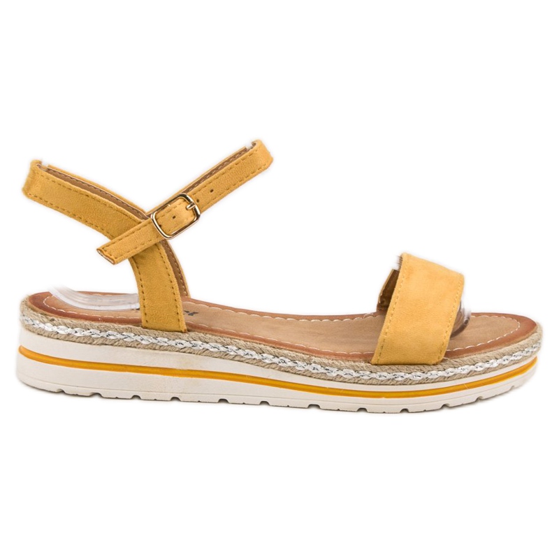 EXQUILY Sandalias Amarillas amarillo