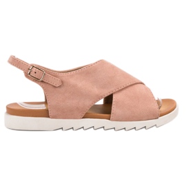 Primavera Sandalias cerradas de ante rosa