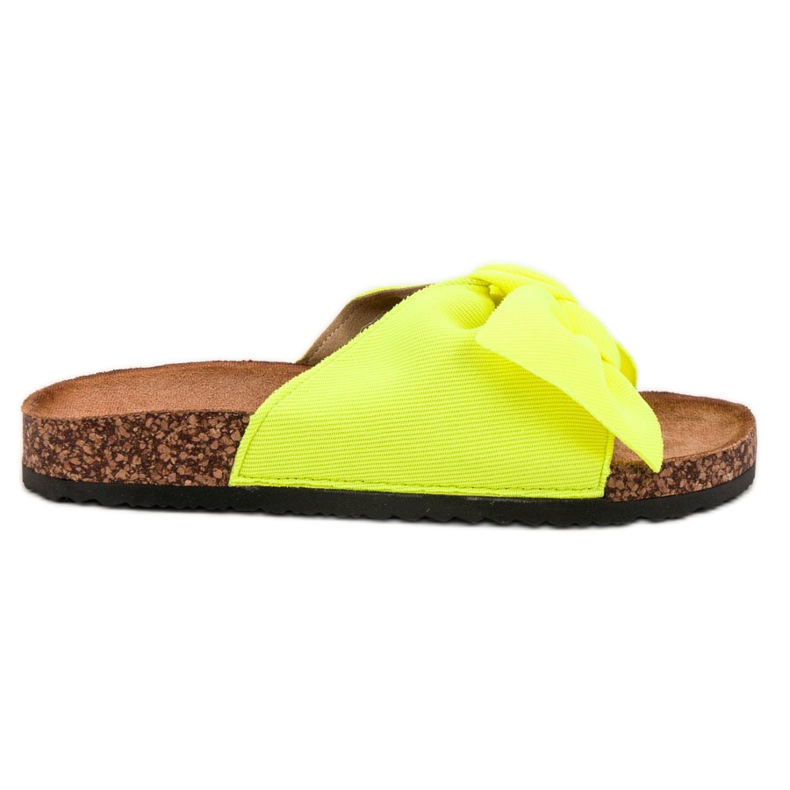 Queen Vivi Pantuflas de mujer de neón amarillo Queen Vivi Pantuflas de mujer de neón amarillo