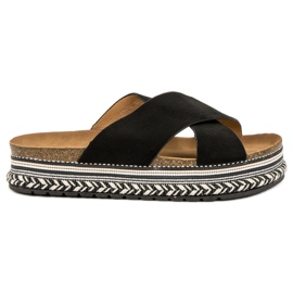 SHELOVET Pantuflas Boho Negras negro SHELOVET Pantuflas Boho Negras negro
