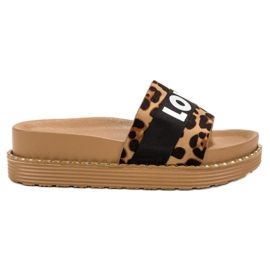 Erynn Zapatillas de gamuza Love marrón