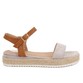 Sandalias alpargatas grises Y-8224 Grey marrón