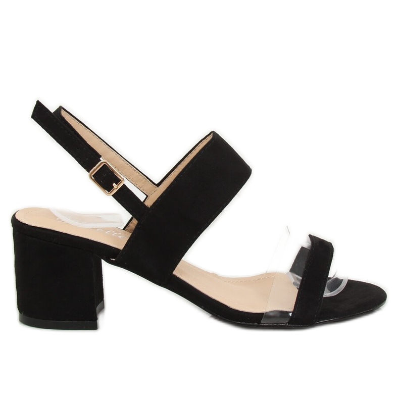Sandalias de tacón negras 660-1 / SA-2 Black negro