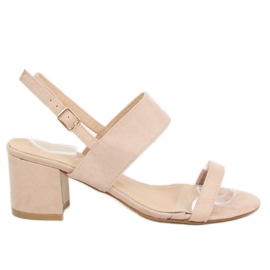 Sandalias de tacón beige 660-1 / SA-2 Beige