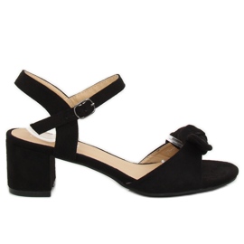 Black FH-3M22 Sandalias negras de tacón alto negro