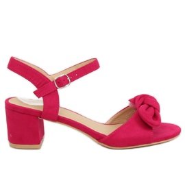 Sandalias tacón fucsia FH-3M22 Fucsia rosado