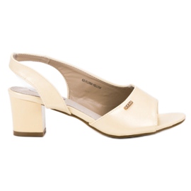 Goodin Sandalias elegantes sin cordones amarillo