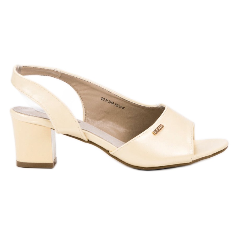Goodin Sandalias elegantes sin cordones amarillo