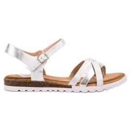 Bestelle Sandalias casuales blanco gris