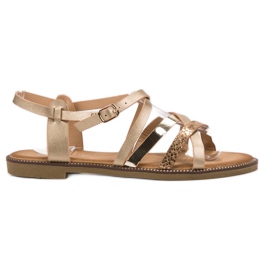 Bestelle Sandalias de mujer doradas dorado