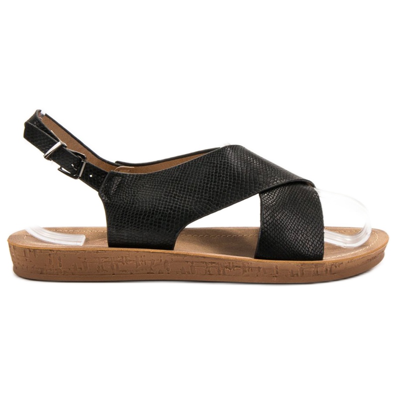 SHELOVET Sandalias cómodas negro