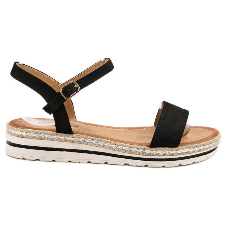 EXQUILY Sandalias negras negro