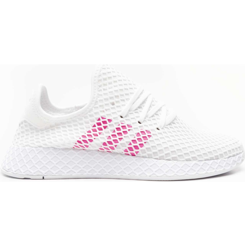 Adidas Deerupt Runner J 608 Calzado Blanco Shock Pink Core Negro