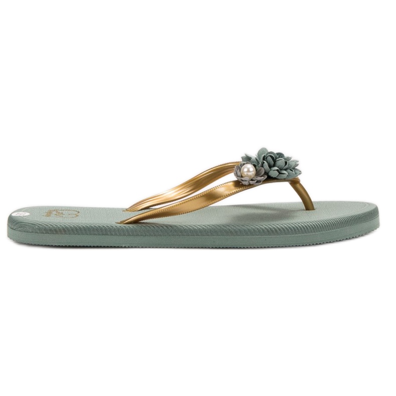 Ax Boxing Chanclas con Flores verde